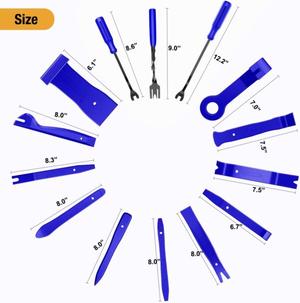 238Pcs Trim Removal Tool, Auto Push Pin Bumper Retainer Clip Set Fastener Terminal Remover Tool Adhesive Cable Clips Pry Kit Car Panel Radio Removal Auto Clip Pliers