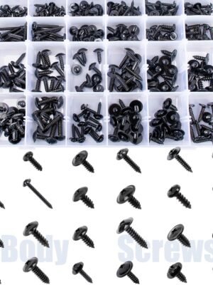 270pcs Automotive Body Screw Phillips Head Self Tapping Screw Washer Head Screws Assortment Kit #8#10#12#14