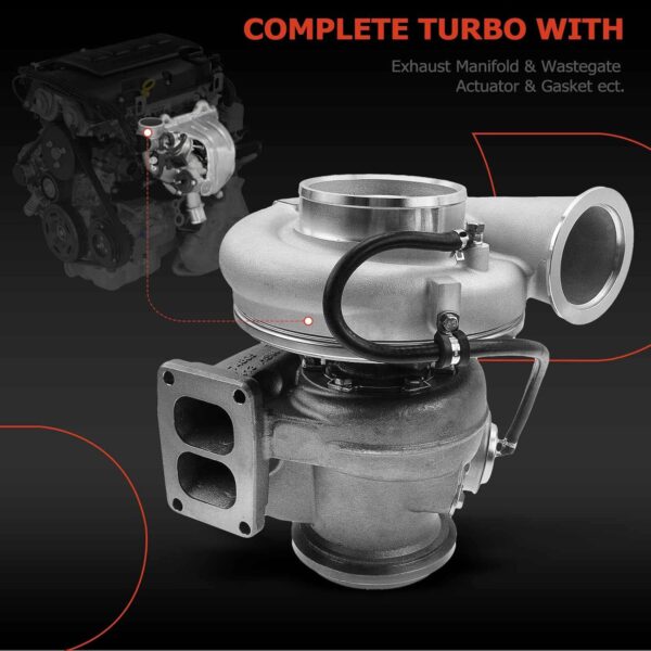 Complete  charger Kit, with Wastegate Actuator, Compatible with  for  & Detroit Diesel Truck Series 60, 12.7L Engine,