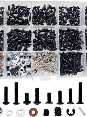 500pcs RC Screw Kit,RC Screws for  Scale RC Cars Trucks Crawler, Screws Assortment Set, Hardware Fasteners (500pcs RC Screw Kit)