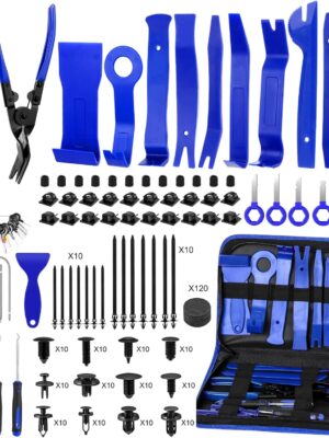 352pcs Trim Removal Tool, Pry Tool, Door Panel Removal Tool Kit, Clip Tool, Fasteners Removal Tool with Car Retainer Body Clips Set, Blue